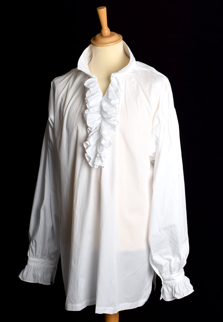 1800s dress shirt Regency Gentleman's Cotton Dress Shirt & Cravat Set: 18th-19th Century Costume