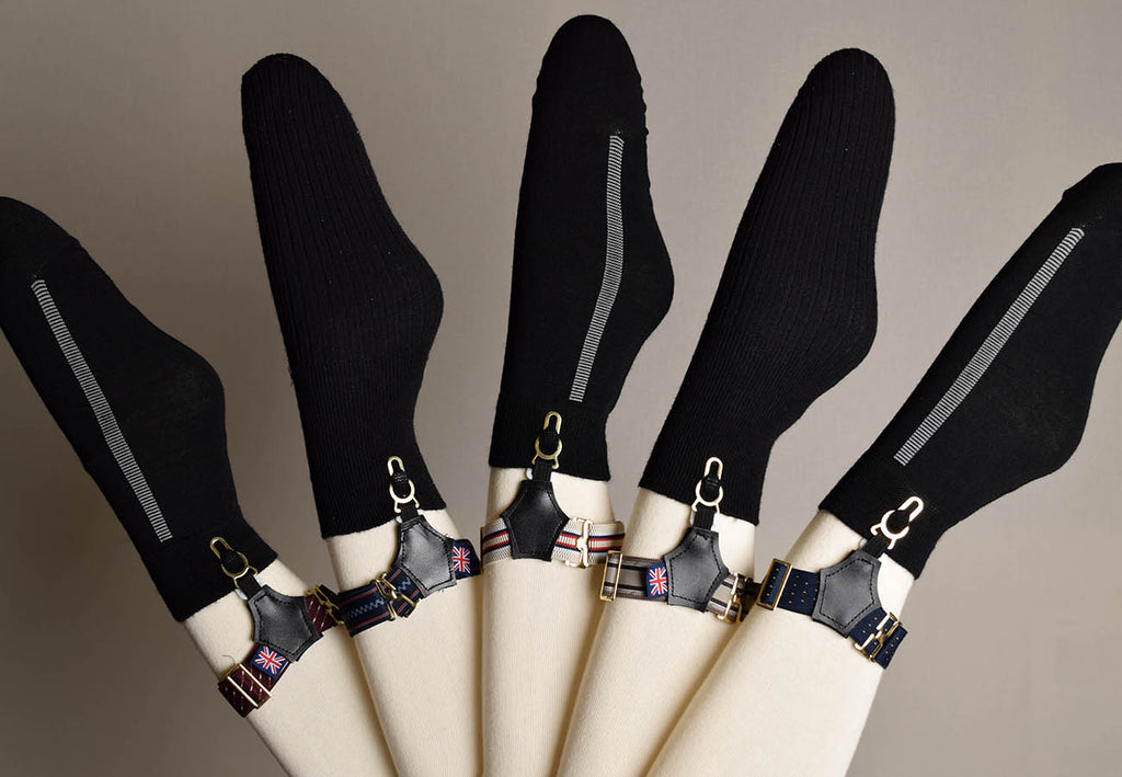 Patterned Sock Suspenders (BR702)