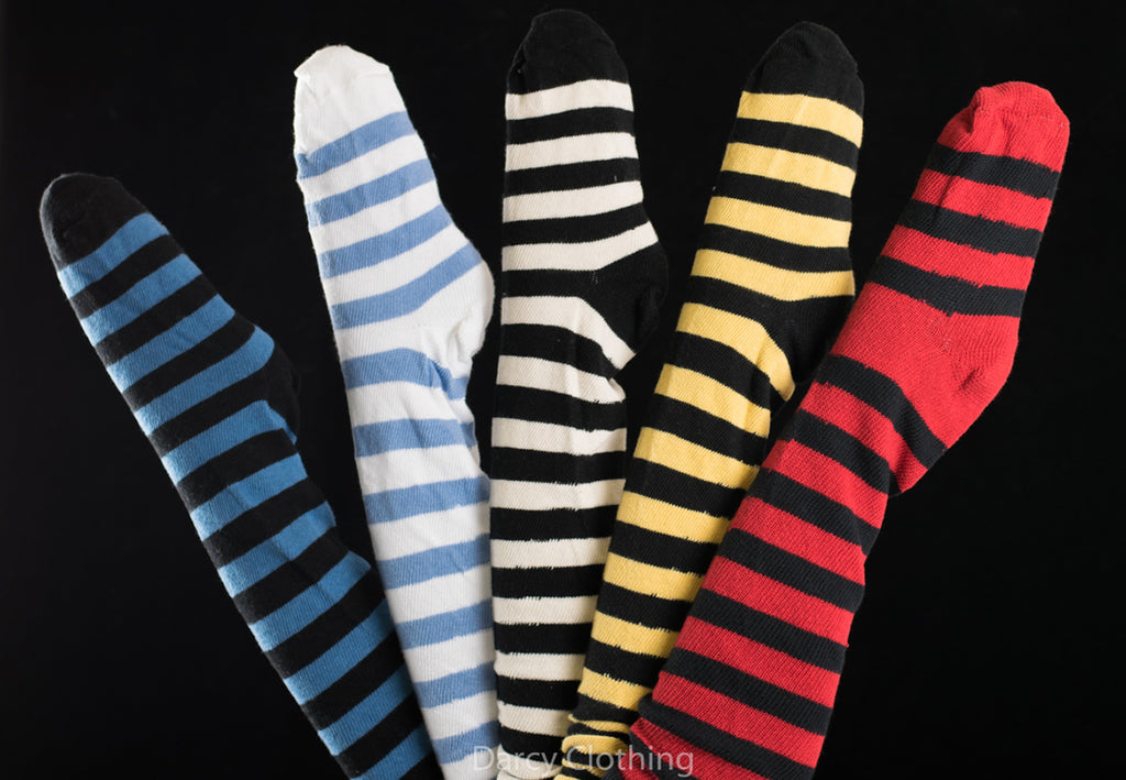 Heavyweight Cotton Horizontal Striped Stockings (SO159)