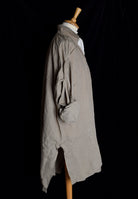 Broken Down C18th Linen Shirt (SH120B) | Dark Stone| Darcy Clothing