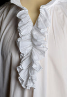 Square Cut Frilled Cotton Lawn Period Shirt (SH110)