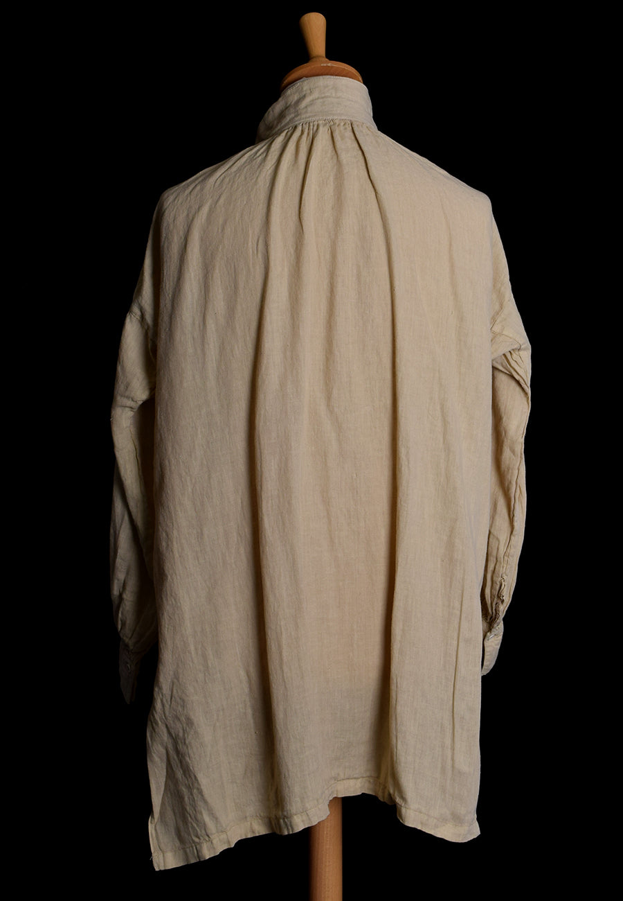 Broken Down C18th Linen Shirt (SH120B) | Pale Stone | Darcy Clothing