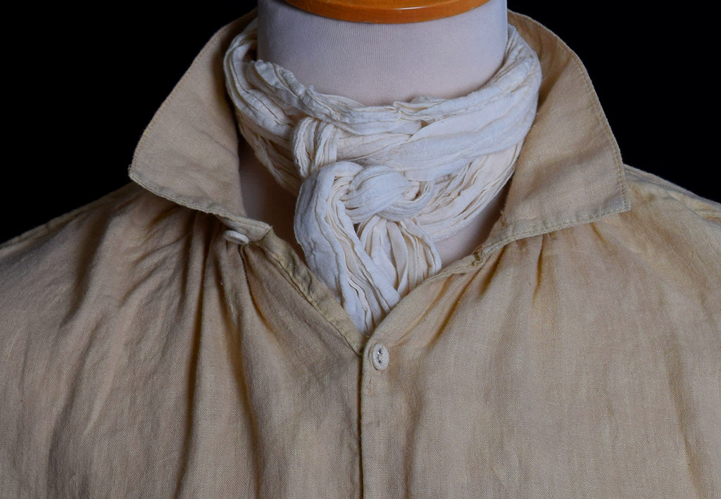 Broken Down C18th Linen Shirt (SH120B) | Pale Stone | Darcy Clothing