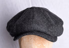 Standard Eight Piece Cap (HA137) - Dark Grey Herringbone
