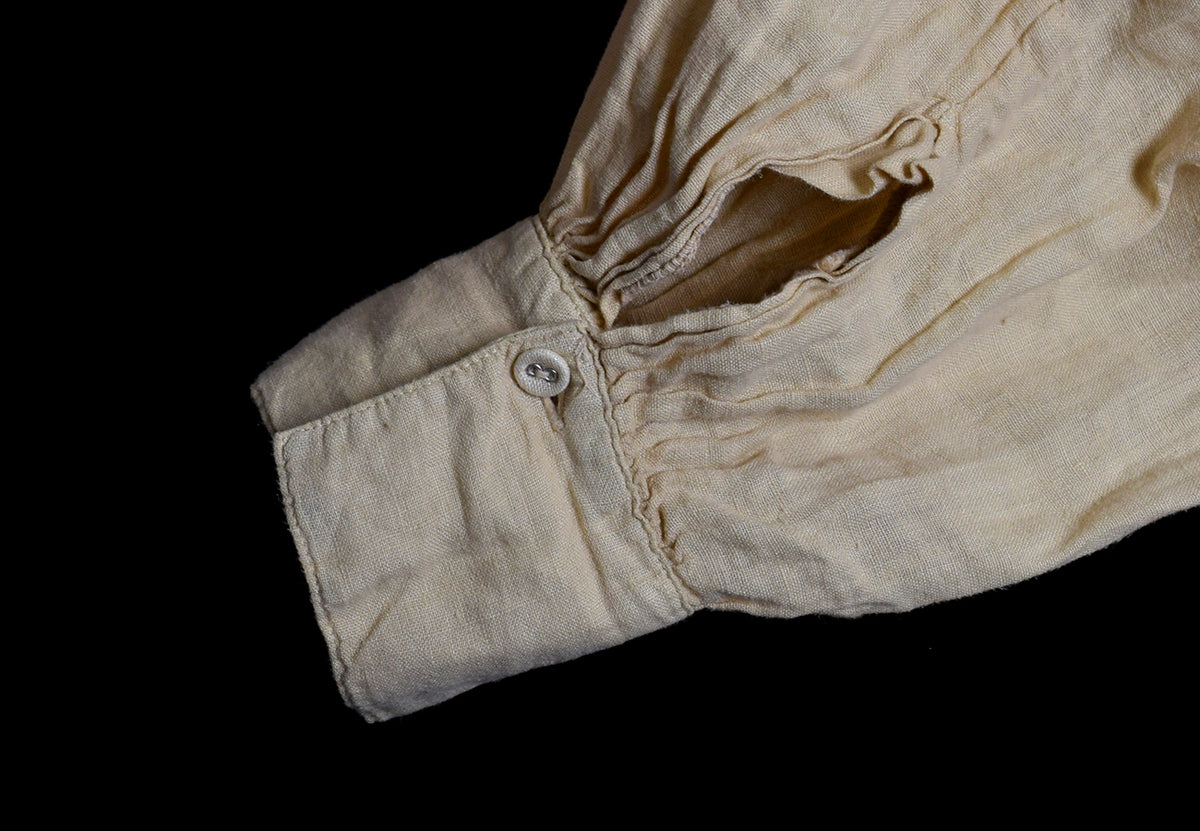 Broken Down C18th Linen Shirt (SH120B) | Pale Stone | Darcy Clothing