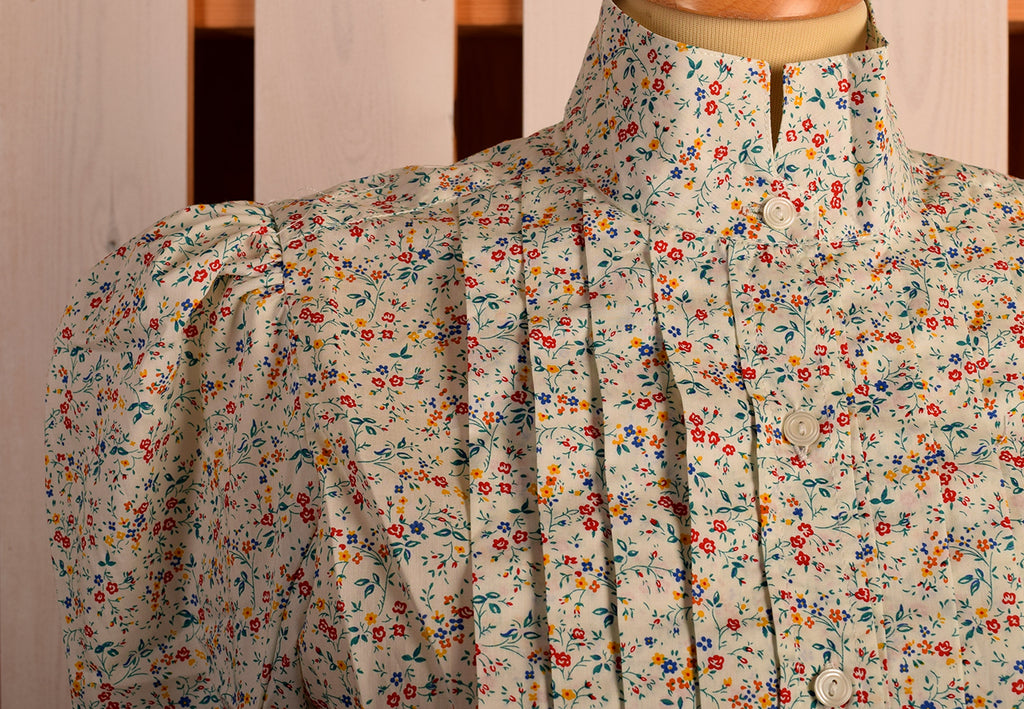 Liberty Print Fabric Ladies Victorian Blouse (BL002) - Mille Fiori