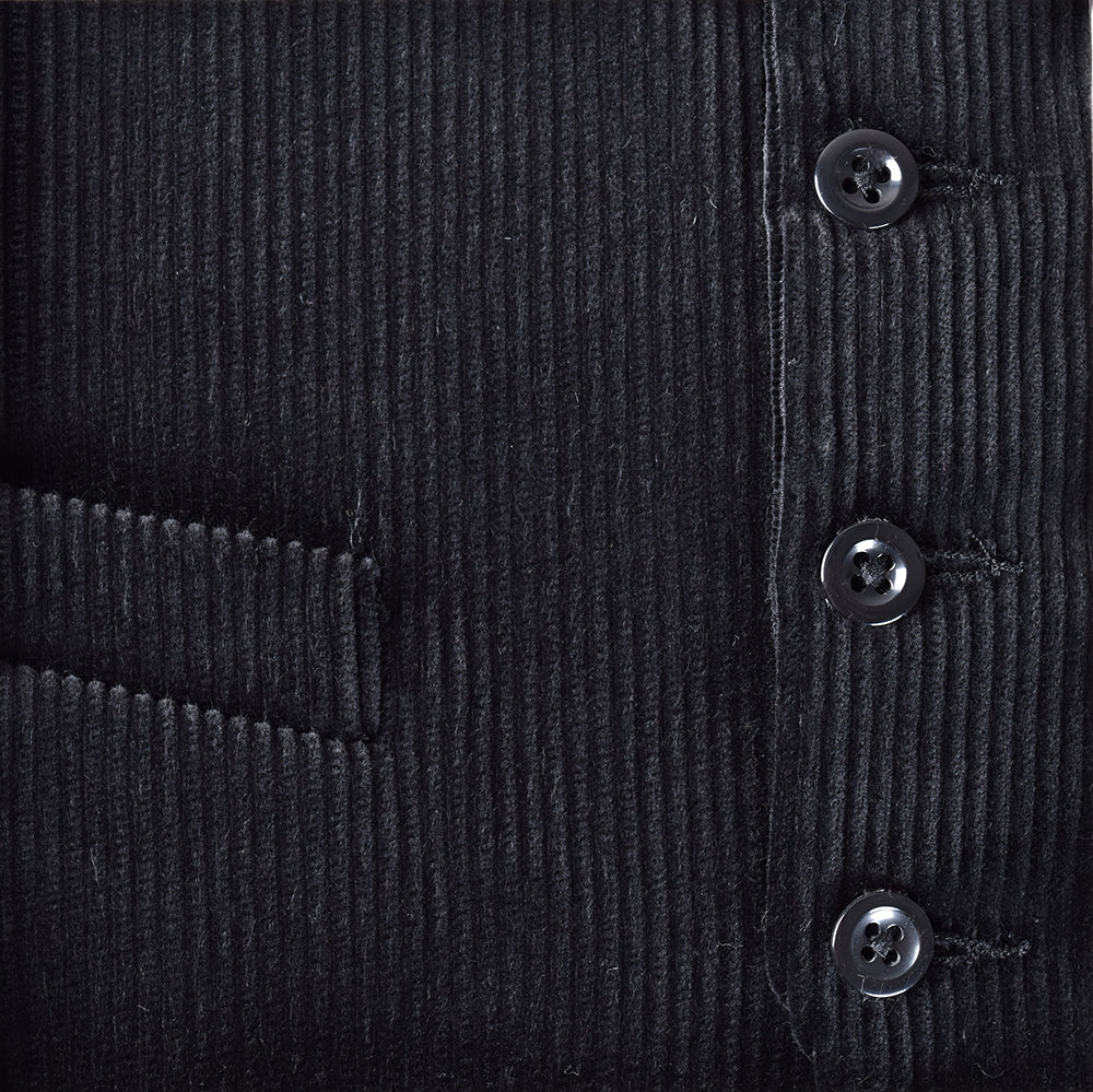 Cotton Corduroy Waistcoats (WC600) - Black