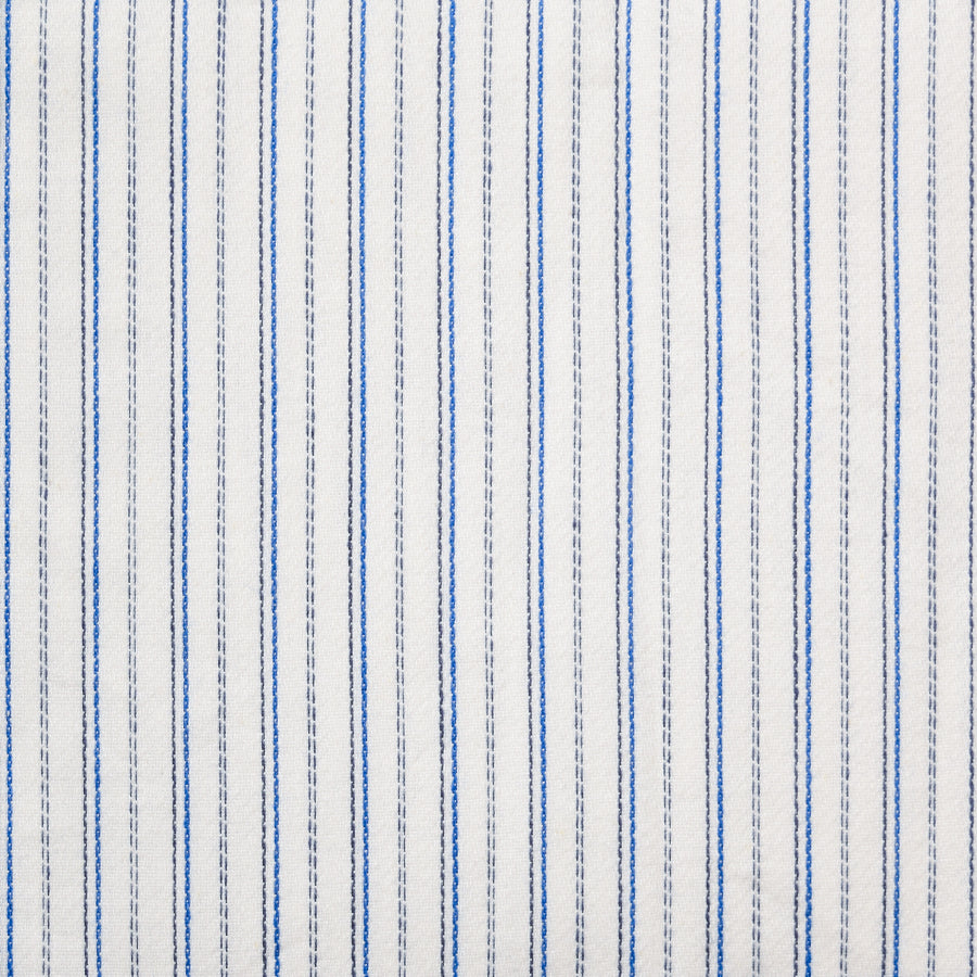 Blue / Black Striped Cotton Fabric (FD036)
