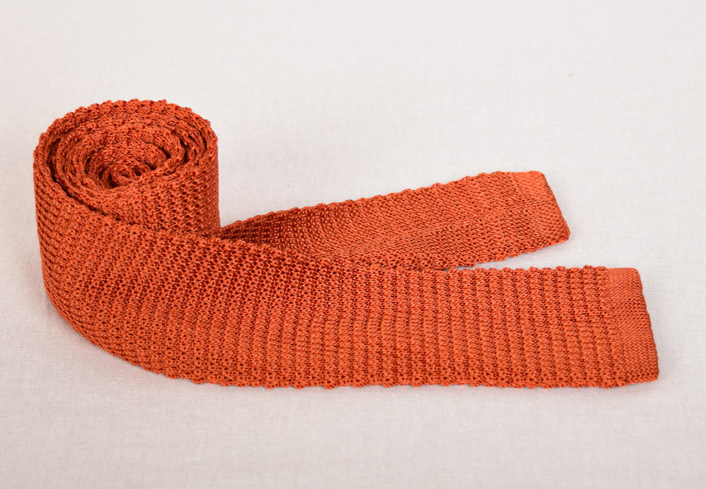 Silk Knitted Ties (CR574) - Bronze