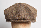 Standard Eight Piece Cap (HA137) - Brown / Black Small Herringbone