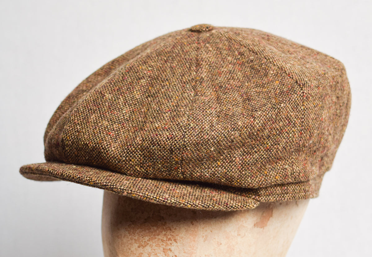 Standard Eight Piece Cap (HA137) - Brown Donegal