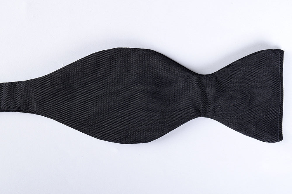Black Silk Bow Ties - Self Tie (CR531)
