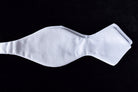 White Marcella Pointed End Bow Tie - Self Tie (CR545WS)