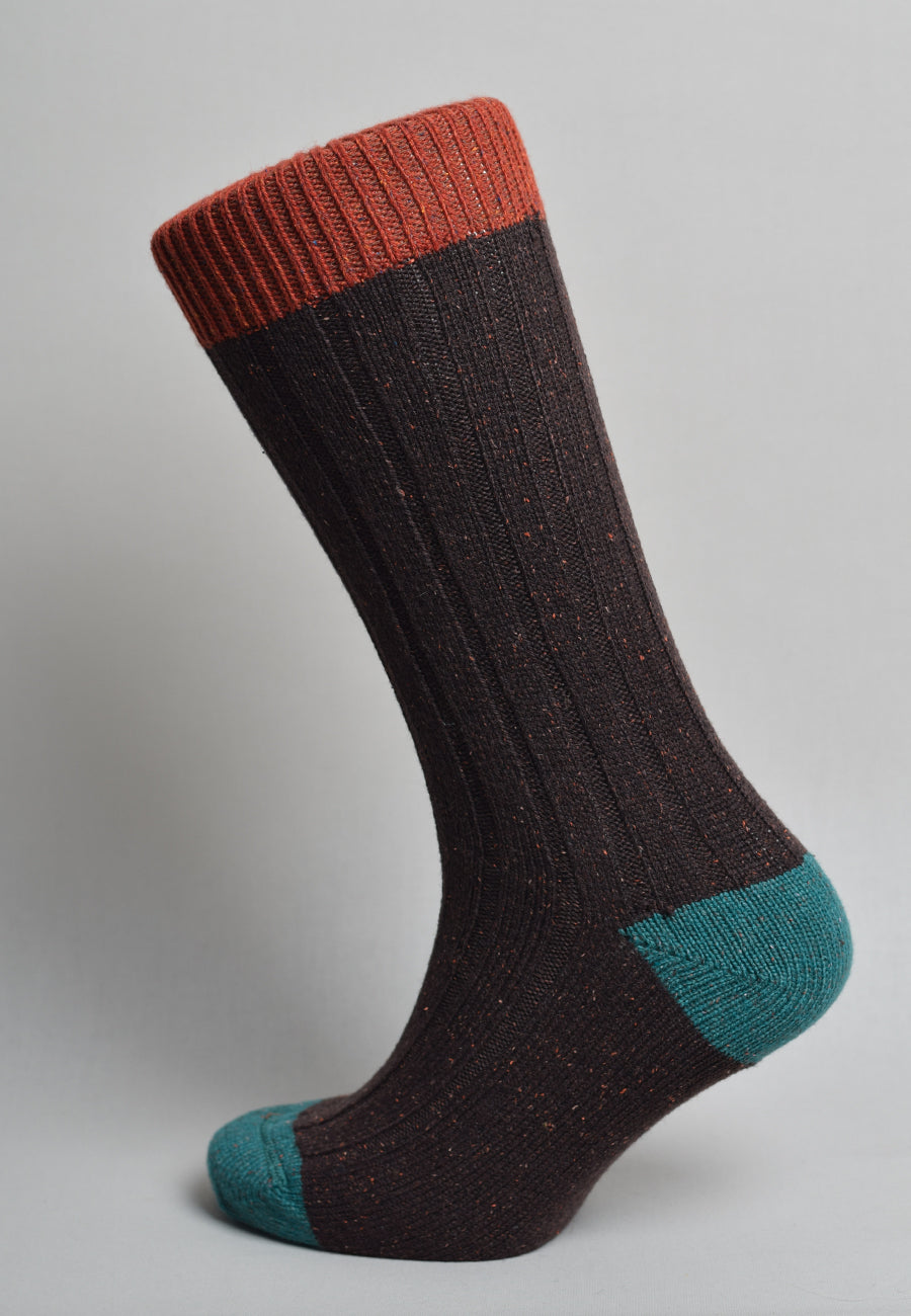 Scott-Nichol Wool Socks (SO176) - Dark Brown