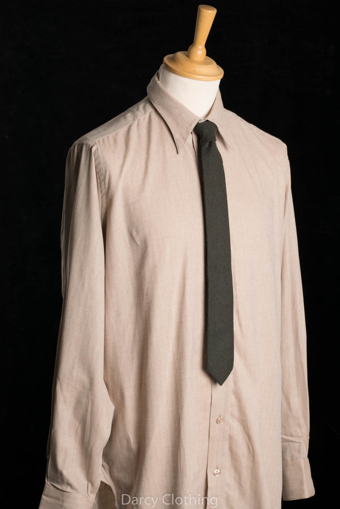 Fawn Herringbone Spearpoint Collar Shirts (SH190H)