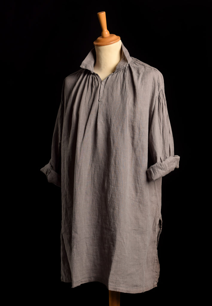 Broken Down C18th Linen Shirt (SH120B) - Grey