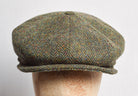 Standard Eight Piece Cap (HA137) - Green Small Herringbone