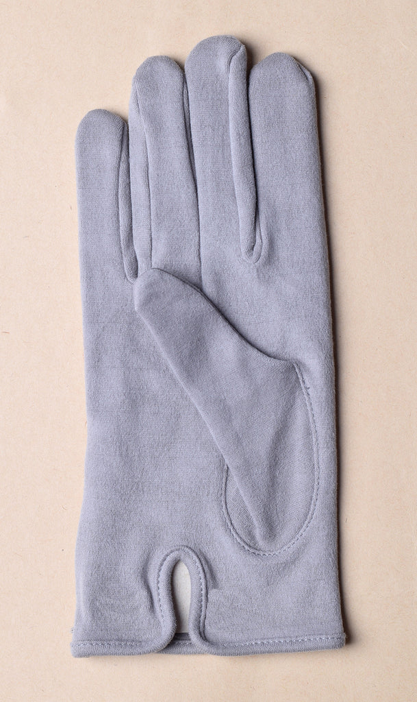 Cotton Gloves - Grey and Black (GL601) - Grey
