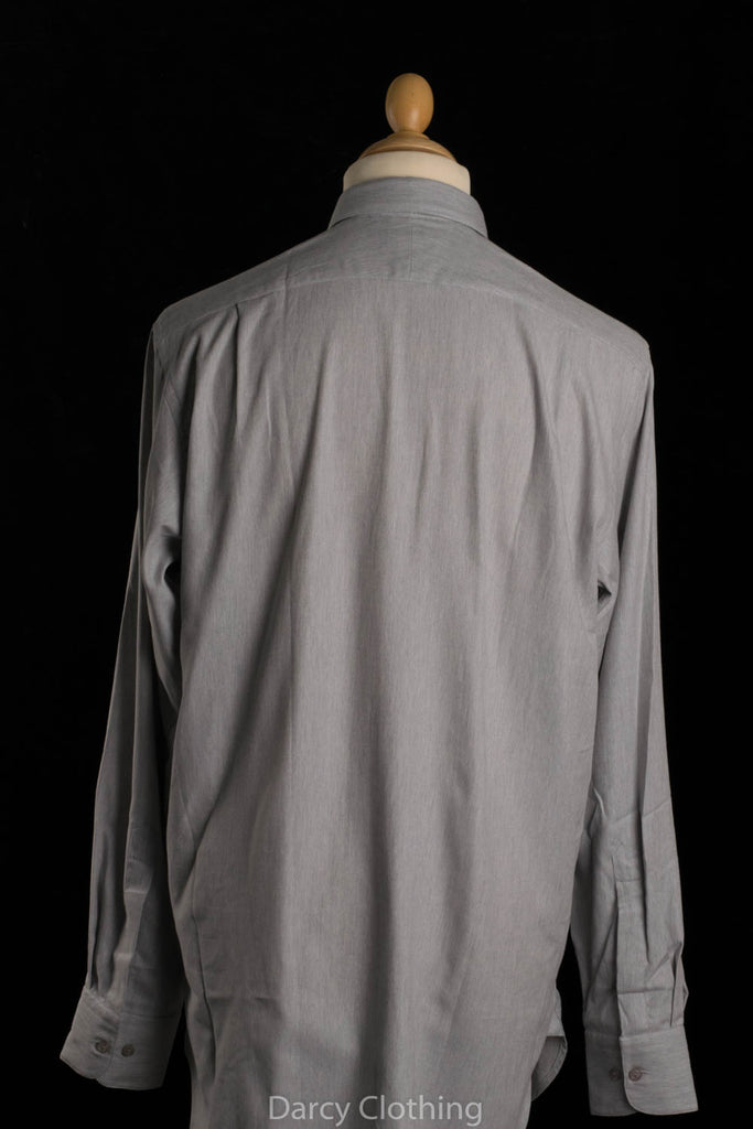 Grey Herringbone Spearpoint Collar Shirts (SH190H)