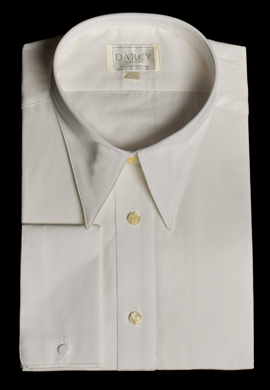 Plain Coloured Spearpoint Collar Shirt | Early C20th (SH190P) - Double Darcy Clothing Plain Coloured Spearpoint Collar Shirt | Early C20th (SH190P) - Double Darcy Clothing