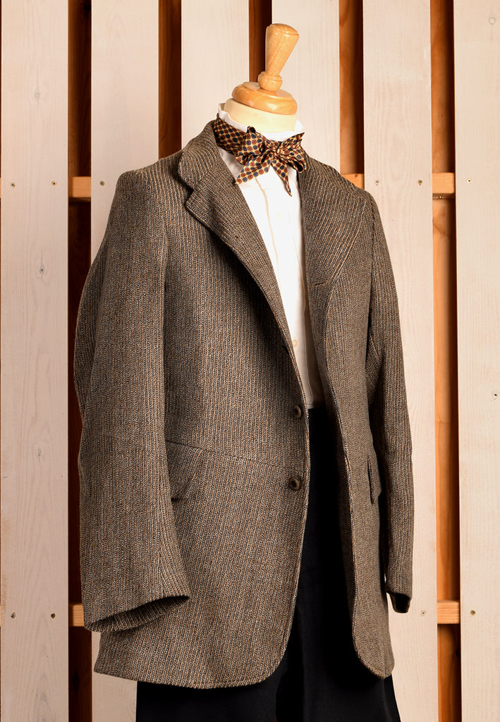 Grey Brown twist Wool Victorian Coat (JA1880-333)