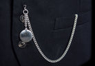 Watch Chain With Fob (ST914) - Single Silver