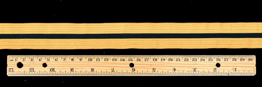 Gold Coloured Braid with Black Stripe (BDGS014)