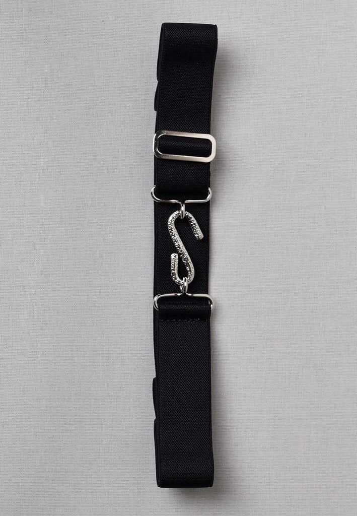 Elasticated Snake Belts (BR750) - Black