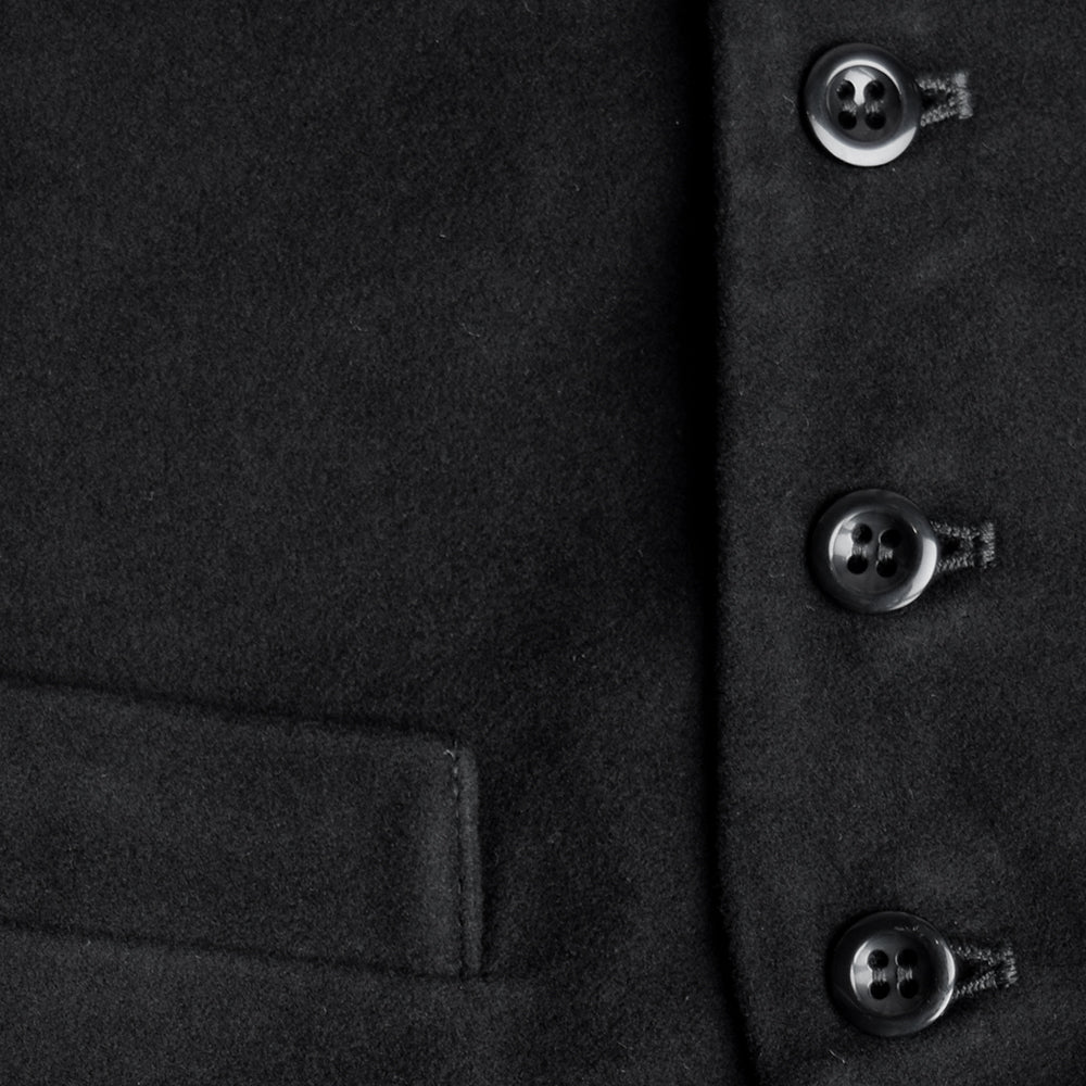 Cotton Moleskin Waistcoats (WC700) - Black 