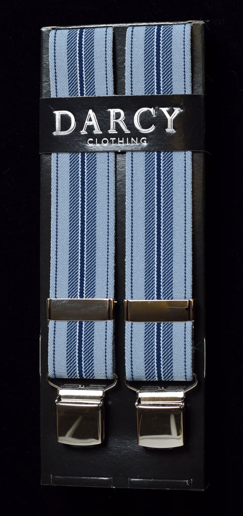 Working Men's Clip-on Braces (BR731) - Blue / Grey