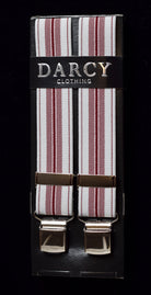 Working Men's Clip-on Braces (BR731) - Grey / Wine