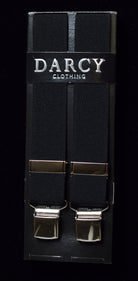Clip-on Black or White braces (BR731BW) - Black