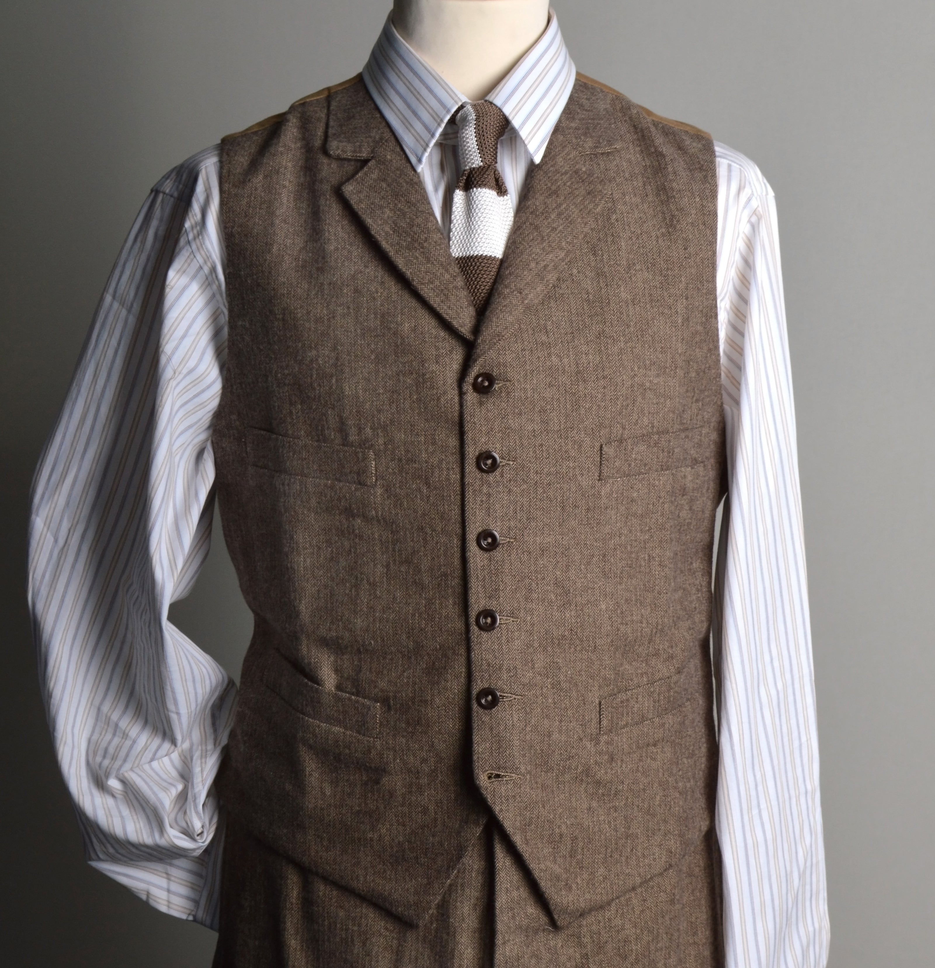 Brown Tweed Waistcoat  Mens Tweed Waistcoats  Mens Tweed Suits  Marc  Darcy Menswear