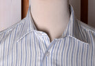 Collar Attached Blue/Black Striped Workshirt (SH220CAB)