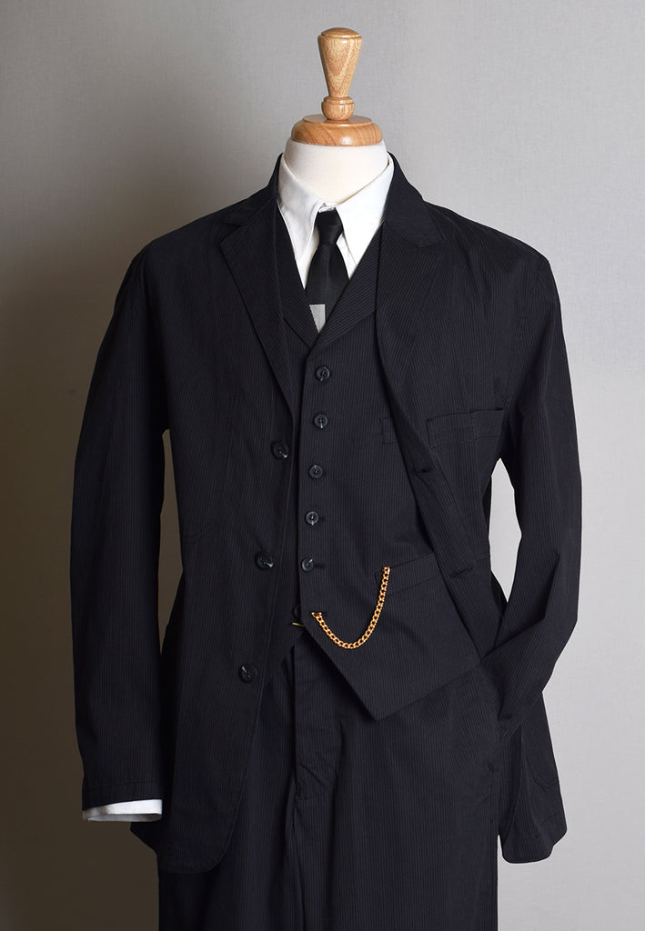 Black Pinstripe Cotton Jacket (JA330)