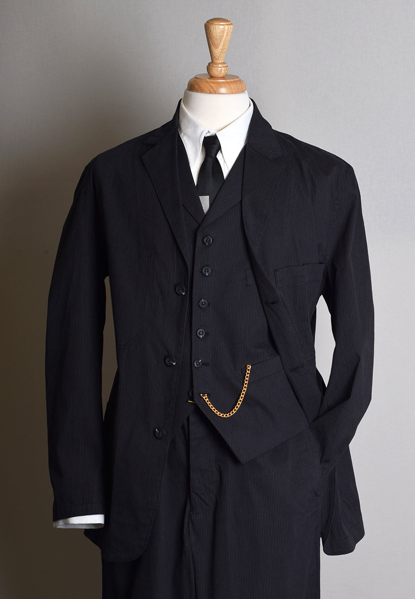 Pinstripe Cotton Blend Jacket