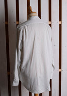 Neckband or Collarless Green Brown Striped Workshirt (SH220NB)