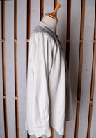 Linen / Cotton Stripe Grandad Work Shirt - Collar Attached or Collarless (SH2210)