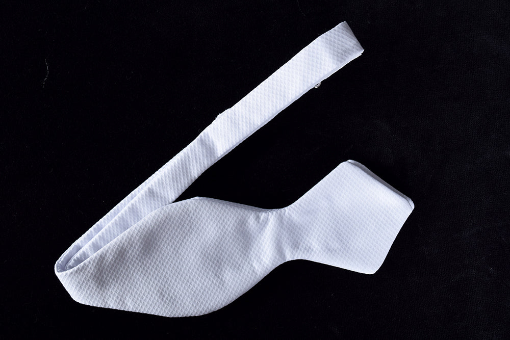 White Marcella Pointed End Bow Tie - Self Tie (CR545WS)