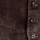 Cotton Corduroy Waistcoats (WC600) - Dark Brown