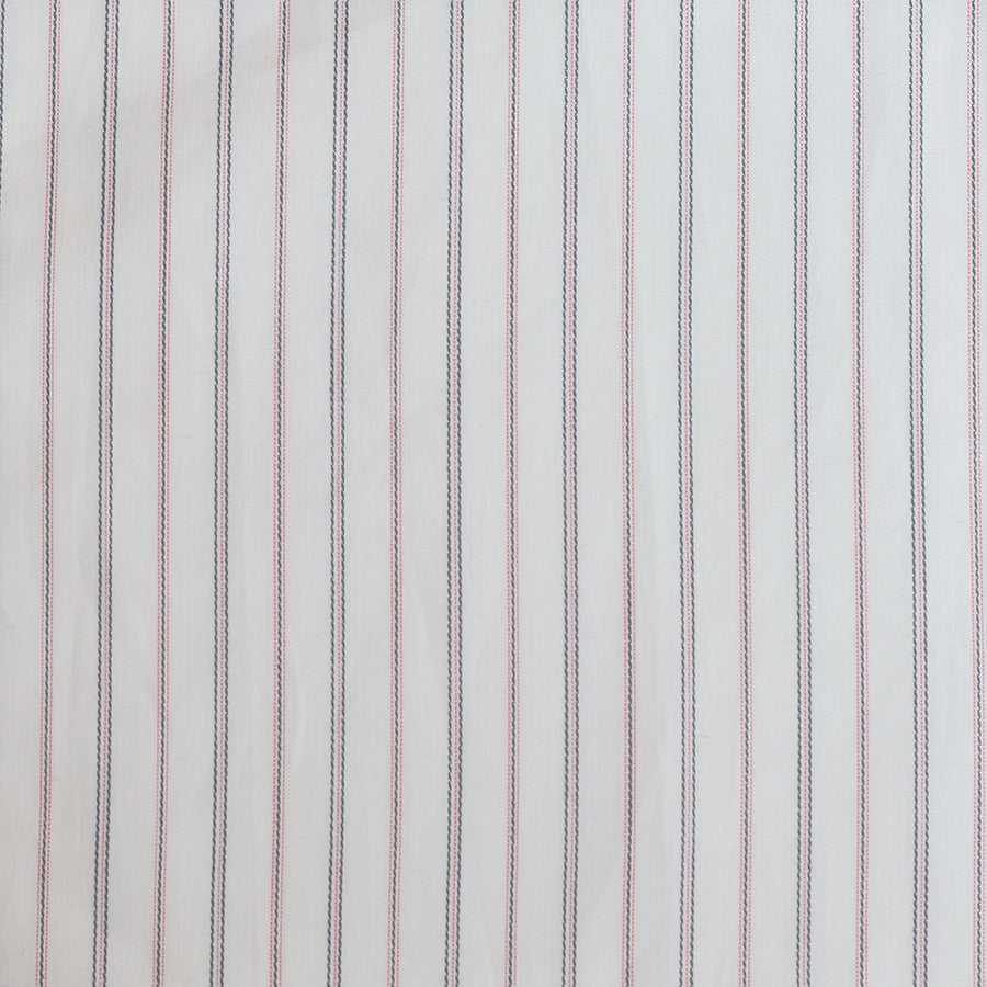 Black, White & Pink Stripe Cotton Poplin (FD061)