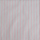 Grey / Red Stripe Cotton Poplin Fabric (FD076)