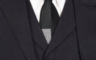 Black Pinstripe Cotton Jacket (JA330)