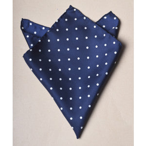 Spotted Silk Handkerchiefs (HA99S) - Large Navy Spot