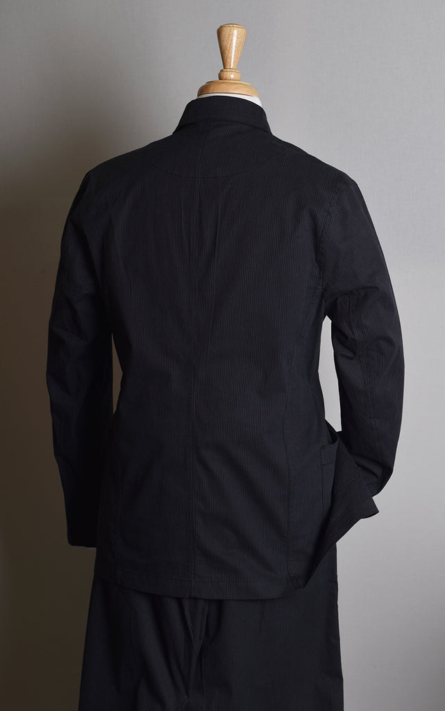 Black Pinstripe Cotton Jacket (JA330)