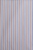 Replica Striped Fabric Neckband Tunic Shirt with Separate Collar (SH185) - Colour 71 - Sky Blue/Brown Stripe
