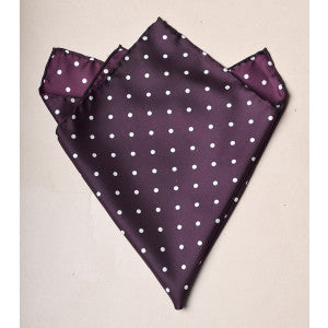 Spotted Silk Handkerchiefs (HA99S) - Large Wine Spot