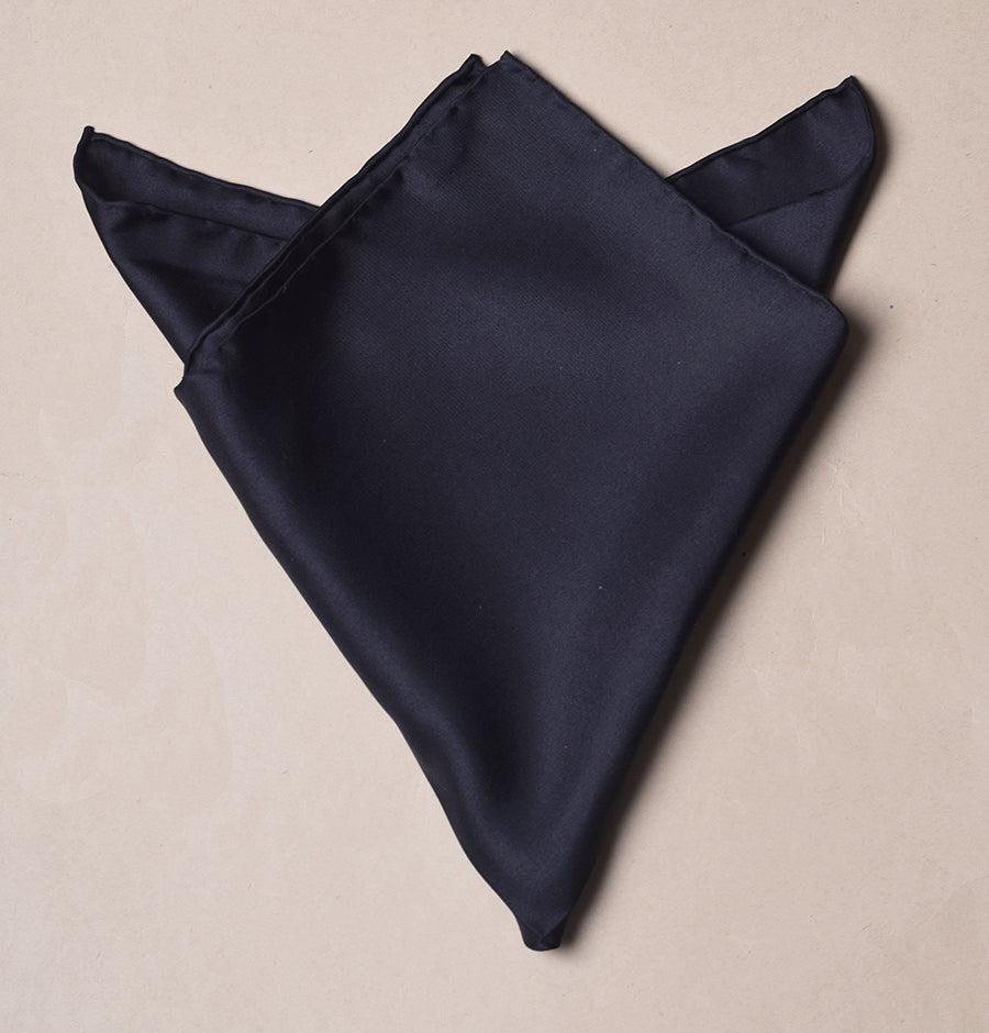 Plain Silk Handkerchiefs (HA98) - Black