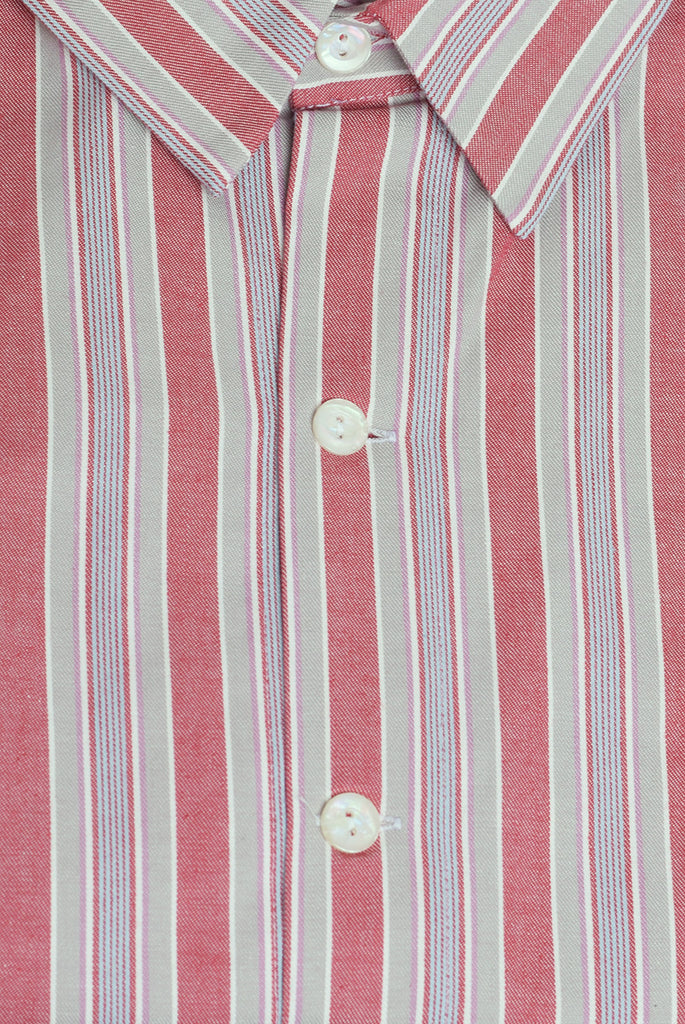 Edwardian Pyjamas (NW460) - Small Rose / Grey Stripe