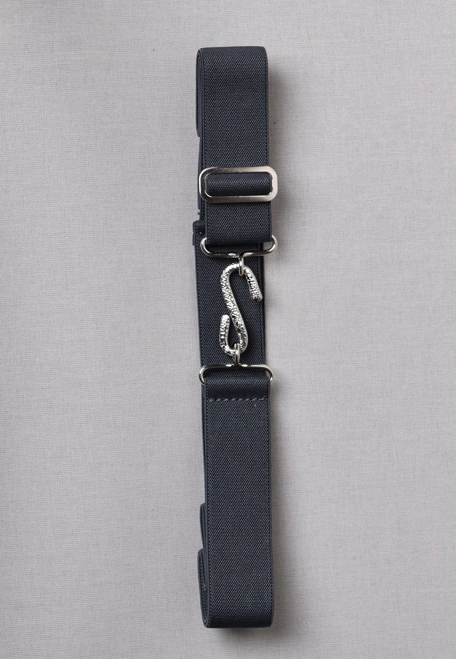 Elasticated Snake Belts (BR750) - Dark Grey